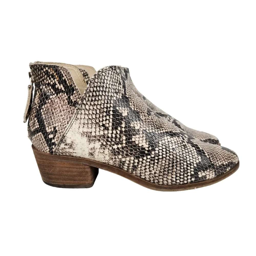 Dolce Vita Karsen Python Snakeskin Bootie Ankle Boots Women's Size 7.5